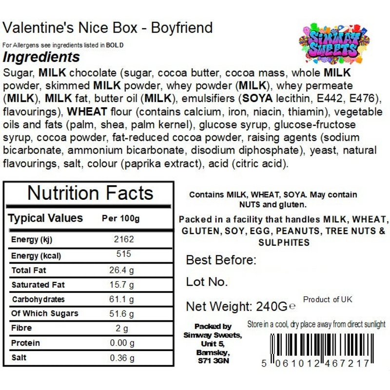 Valentines Novelty Chocolate Gift - Boyfriend