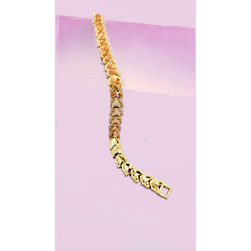 Butterfly Shiny Gold Link Bracelet
