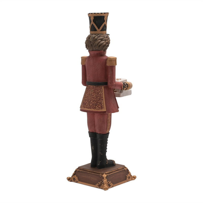 Soldier Holding a Tray with Numbers in Polyresin