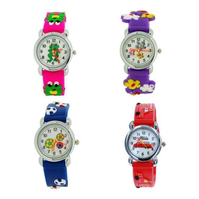 Relda Childrens Boys/Girls Analogue Silicone Velcro Strap 10 Assorted Watches RELx10  - CLEARANCE NEEDS RE-BATTERY