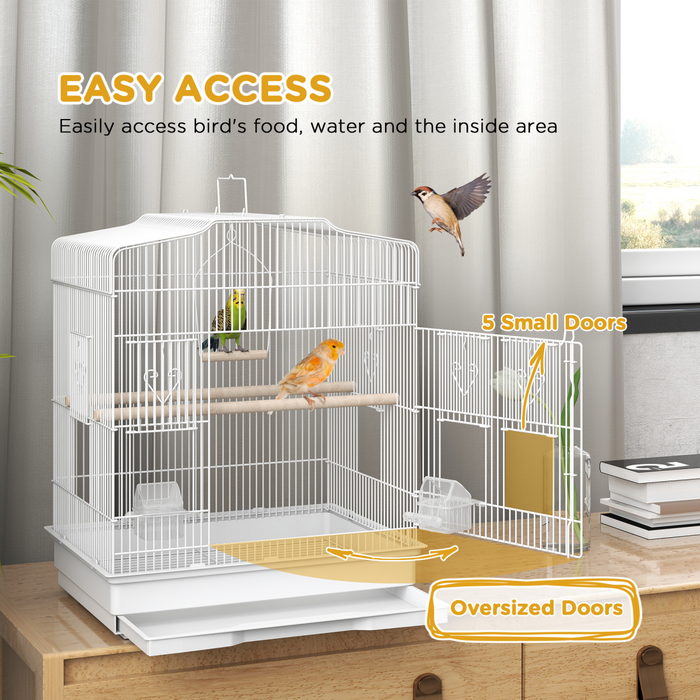 Bird Cage Starter Kit with Detachable Rolling Stand