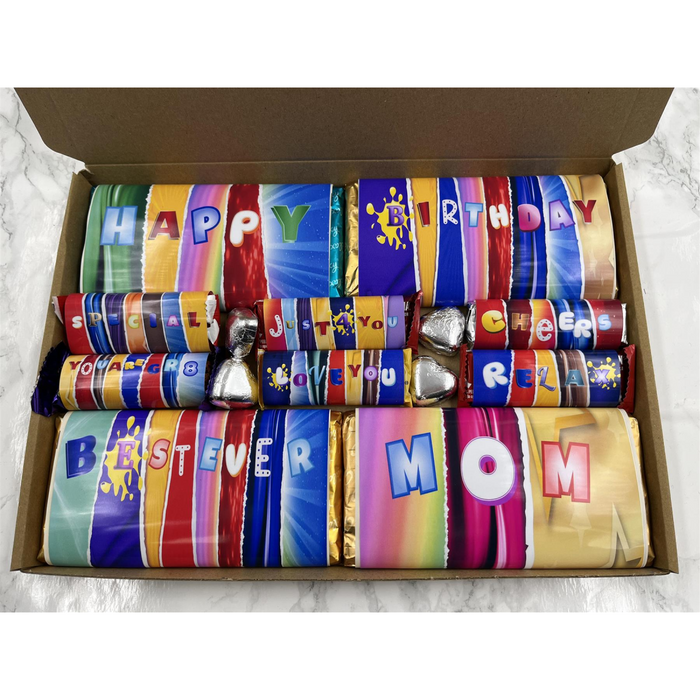 Fun Novelty Birthday Chocolate Wrapper Gift Box - Mom