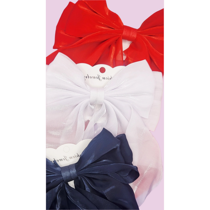 Organza Bow Knot Hair Bow Clip Slide Pack of 24