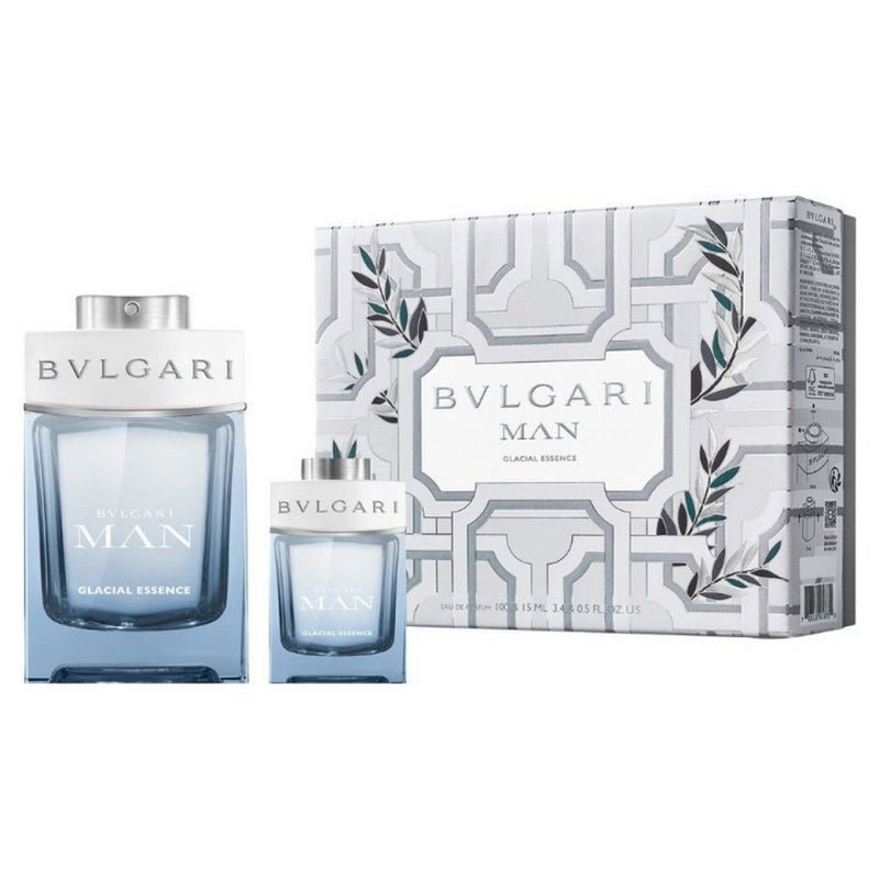 Bvlgari Man Glacial Essence Eau De Parfum Spray 100ml / 15ml