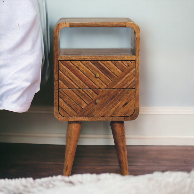 Artisan Furniture Solid Wood Mini Lille Curved Bedside