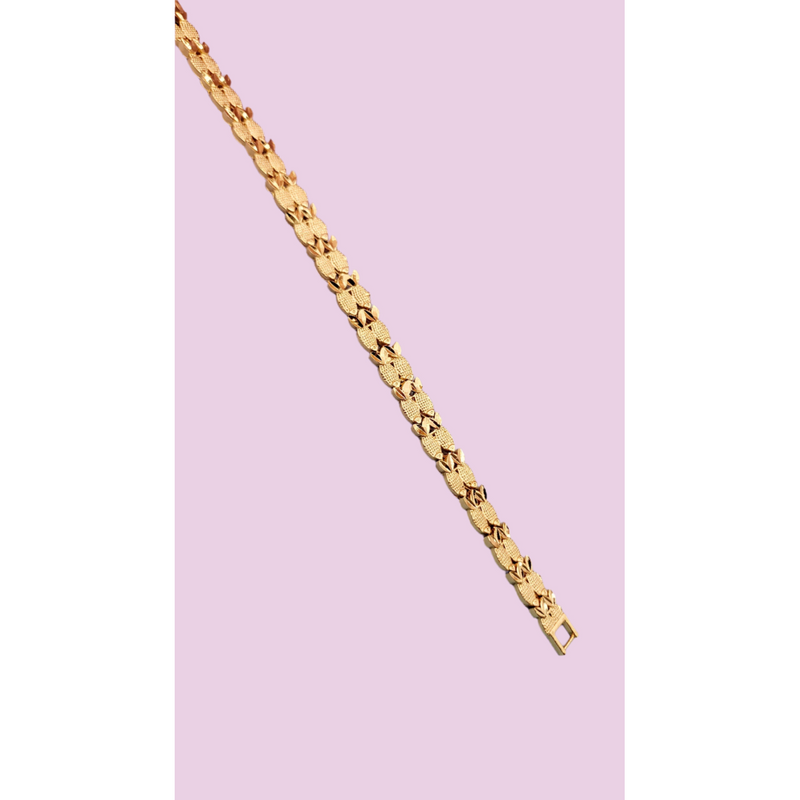 Pineapple Shiny Gold Link Bracelet