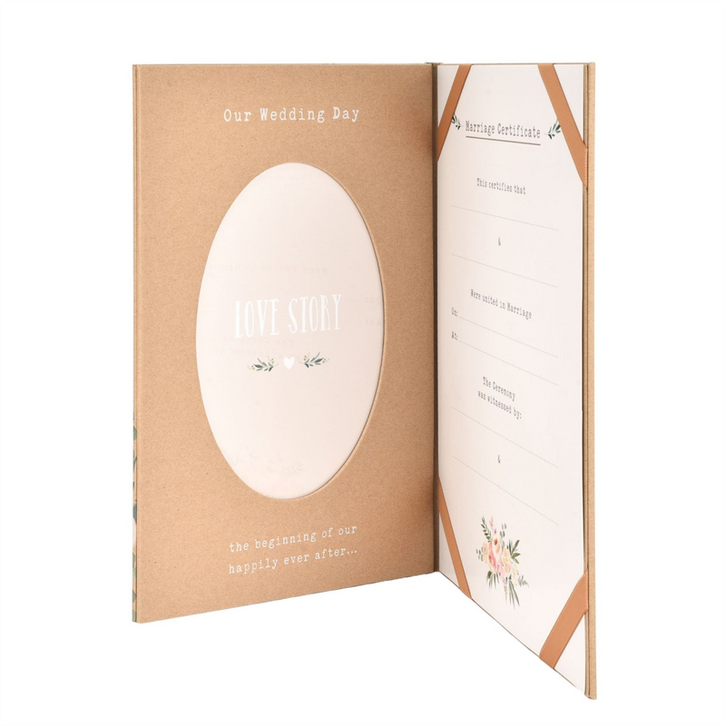 Love Story A4 Certificate Holder "Wedding Certificate"