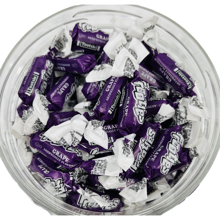 Simway Sweets Jar 680g - Tootsie Frooties Grape Flavour - Individually Wrapped American Sweets - Approximately 180 Pieces