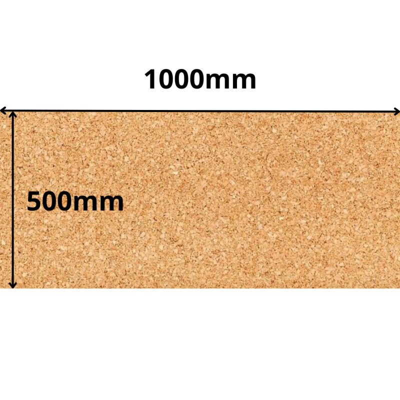 Cork Sheet Roll - 1000x500mm - 10mm - Decor and DIY - Pack of 1