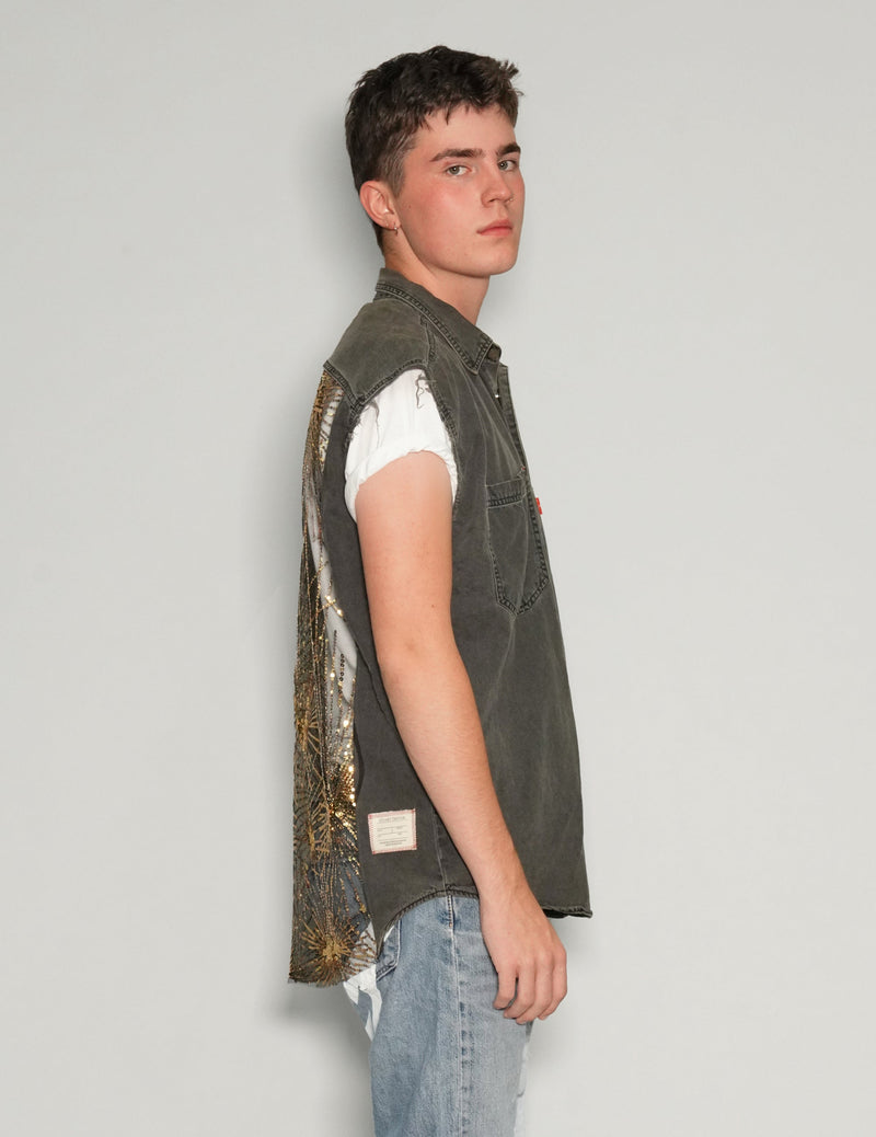 Party Back Denim Vest