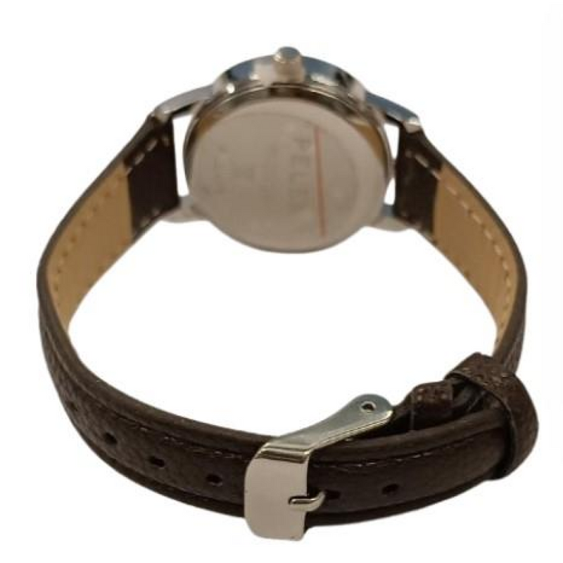 PELEX  Ladies Basic Dark Brown Dial Brown Leather Strap Quartz Watch PLX-013-DBR