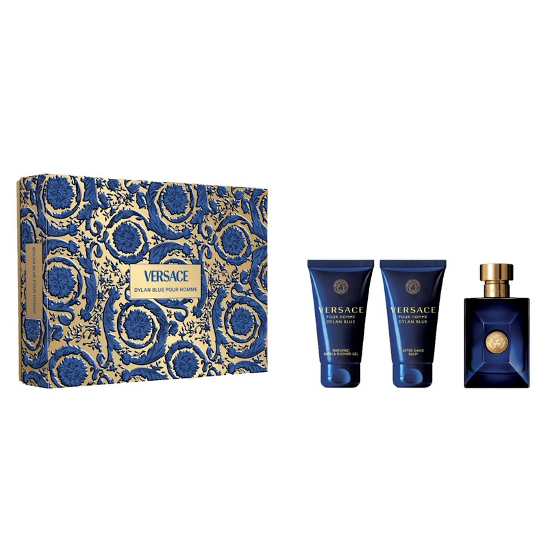 Versace Dylan Blue Gift Set (Eau De Toilette Spray 50ml  Shower Gel 50ml  After Shave Balm 50ml)