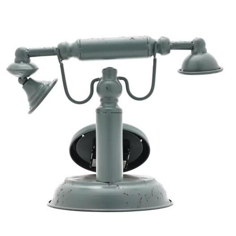 Hometime Metal Mantel Clock - Old Fashioned Telephone
