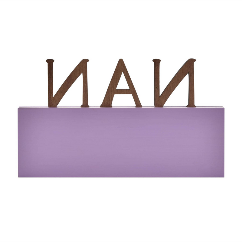 The Cottage Garden Letter Mantel Plaque "Nan"