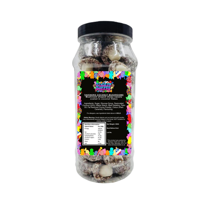 Coconut Mushrooms Retro Sweets Gift Jar - 550g