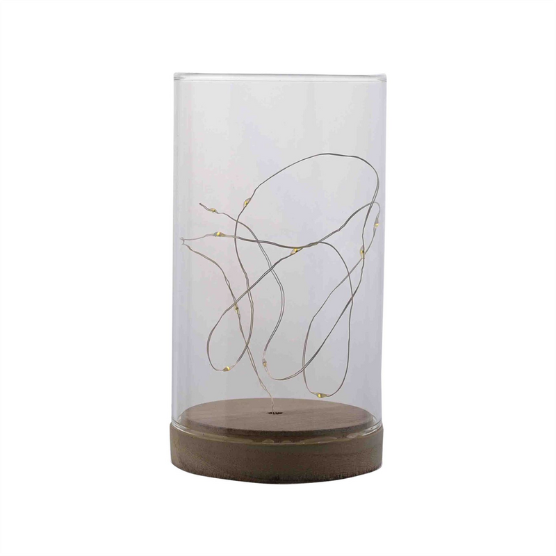 Now Or Never Studios Made to Order Light Up Tube with Wooden Base & Glitter PVC Printable Paper