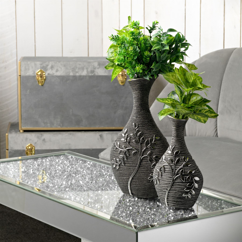 Textured Grey Branch Bottle Vase 35cm