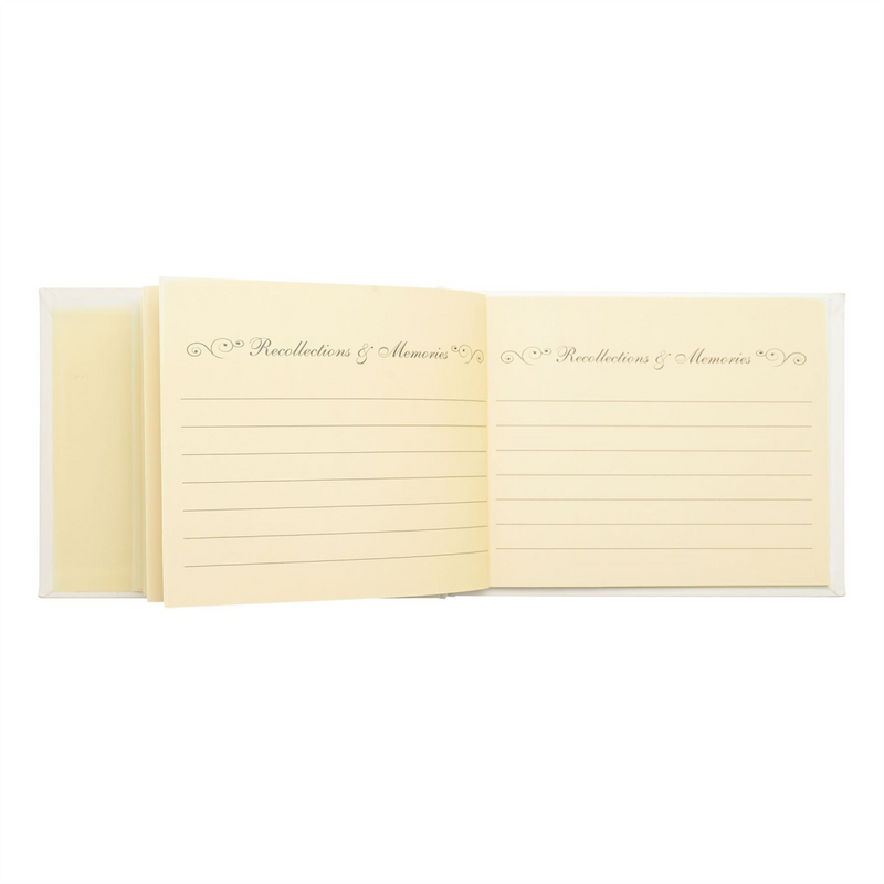 Cream Leatherette Memory Book - Book of Condolence