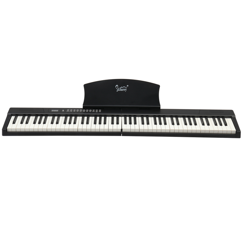Glarry GPPS01-106 88 Key Folding Piano Semi-Weighted Standard Keyboards Digital Piano with MIDI Bluetooth, Handbag，Headphone，for Piano Lover Black color