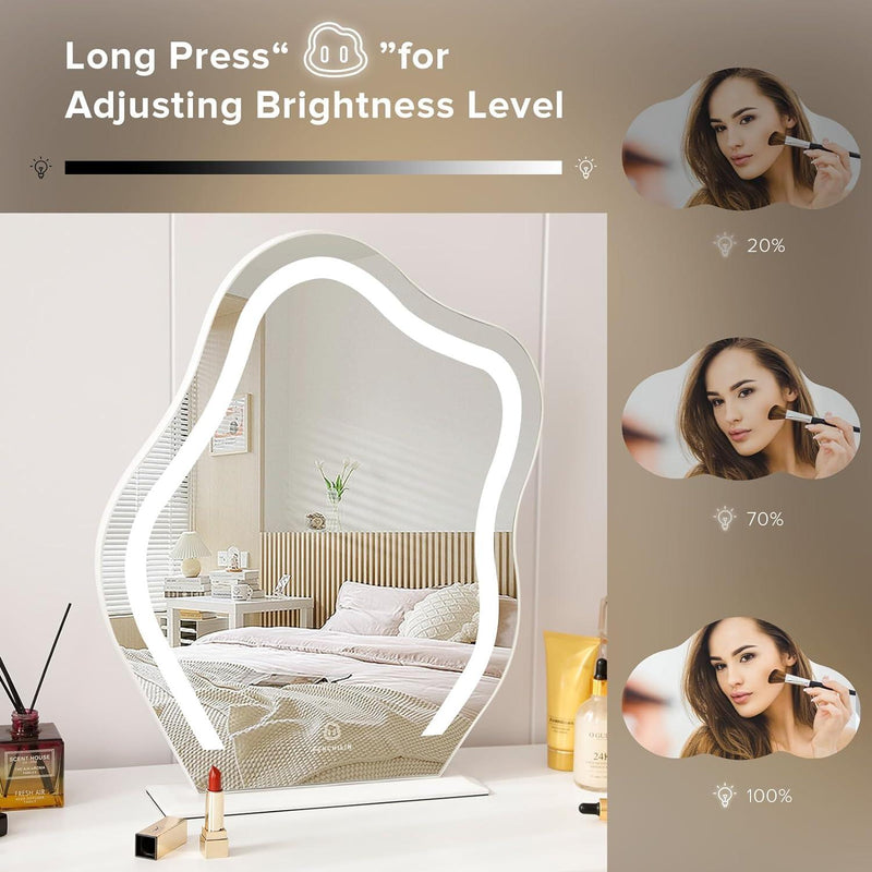Cloud Vanity Mirror with Lights 45x55cm LED Makeup Mirror FENCHILIN