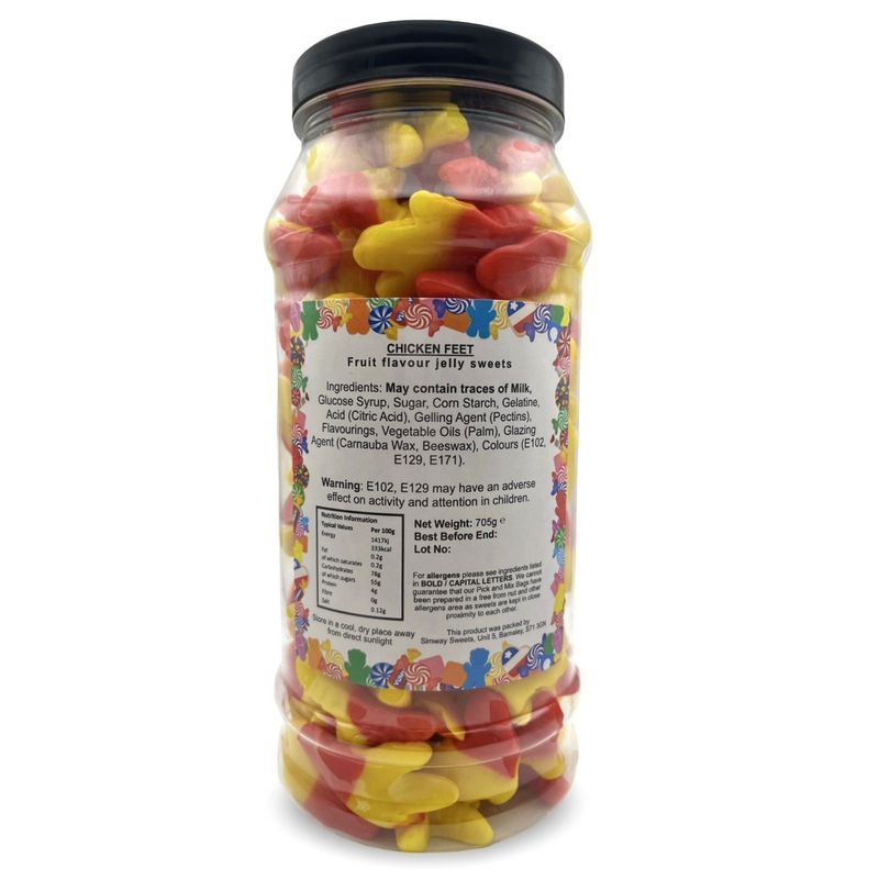 Chicken Feet Retro Gummy Sweets Gift Jar - 705g