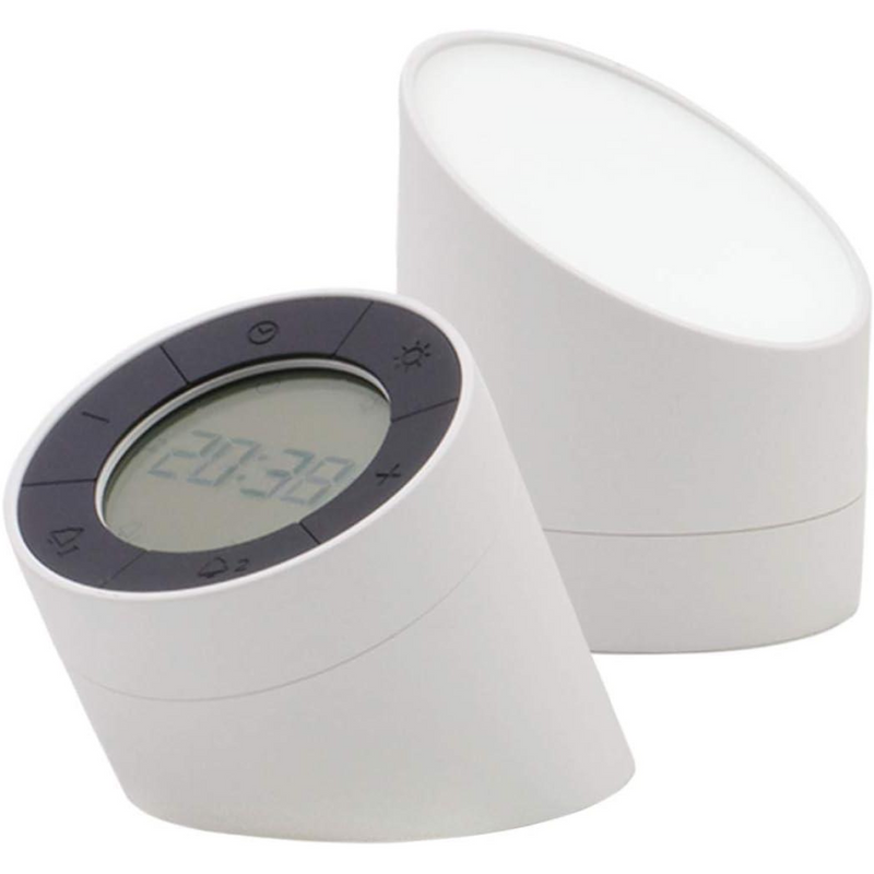 Acctim Jowie Dual Digital Alarm Clock/Nightlight Superbrite with Light Touch Sensor White