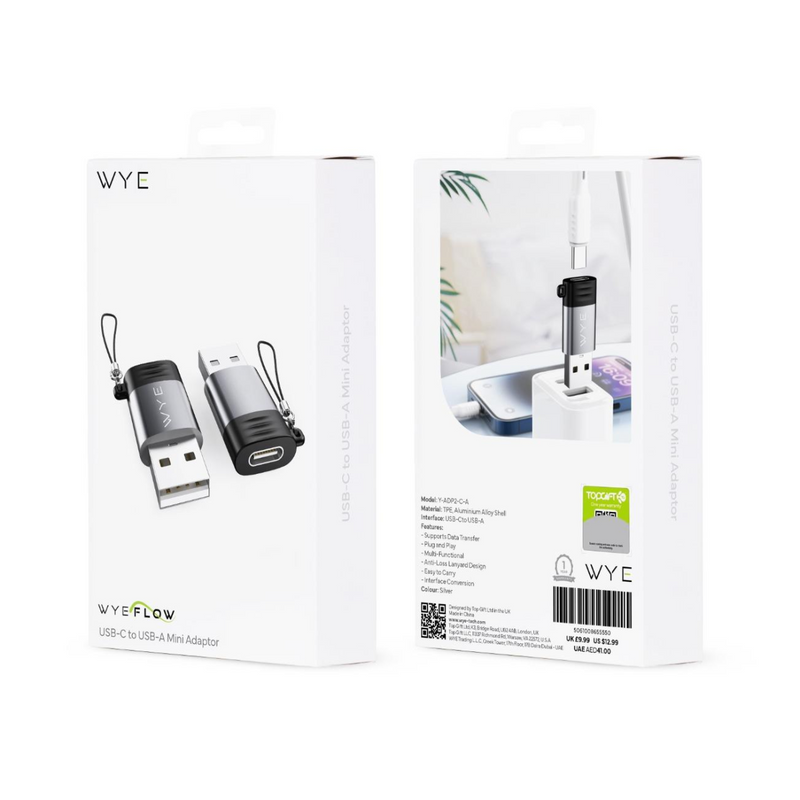 WYEFLOW USB-C to USB-A Mini Adaptor