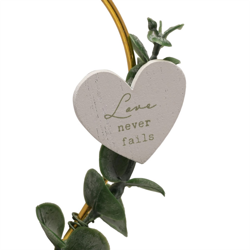 Love Story 'Love Is Patient' Heart Wreath