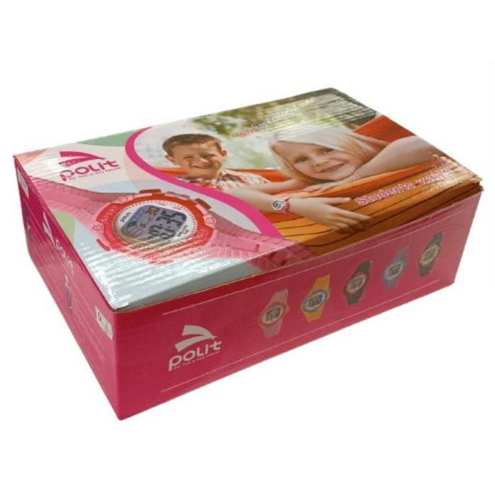 POLIT Childrens Delux Digital watch in Tin, assorted stlyes and colours varied CW-0026