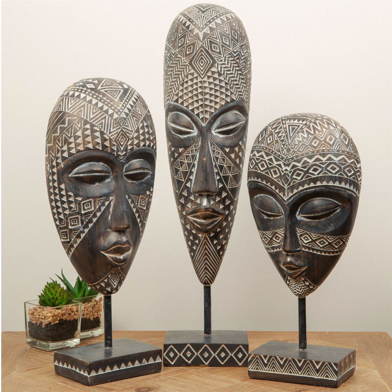 Tribal Mask with Stand 32.5cm
