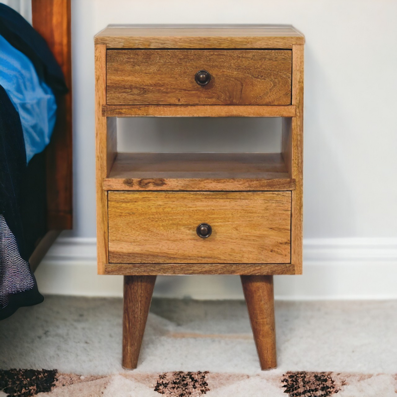Artisan Furniture Solid Wood Mini Classic Multi Oak-ish Bedside