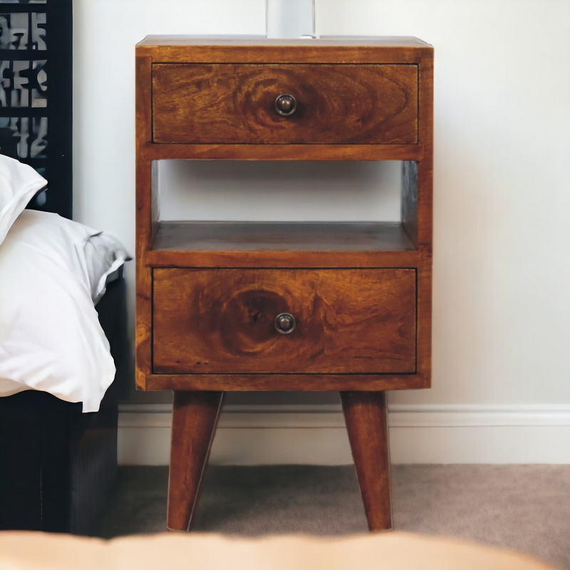 Artisan Furniture Solid Wood Mini Classic Multi Chestnut Bedside