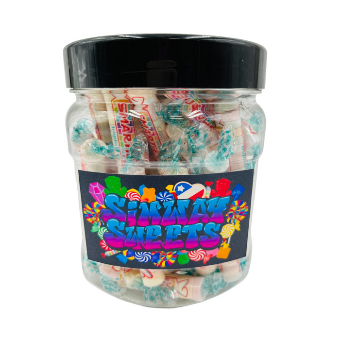 Simway Sweets Jar 555g - Smarties Tropical Rolls - Individually Wrapped American Sweets - Approximately 64 Pieces