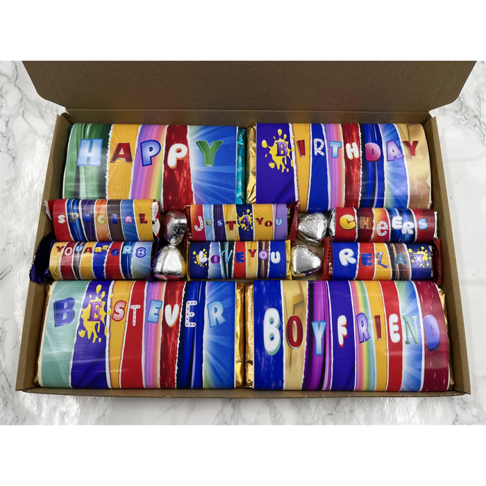 Fun Novelty Birthday Chocolate Wrapper Gift Box - Boyfriend