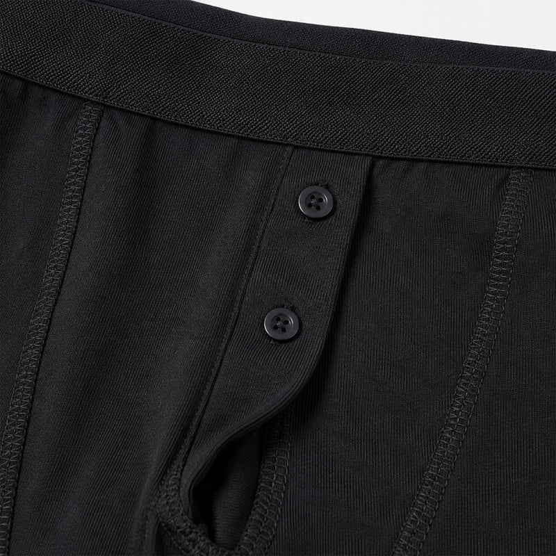 Pack of 5 Men's Cotton Boxer Shorts Button Fly Breathable Stretchy Classic Trunks Premium Comfort Everyday Wear Gym Sports Sock Stack