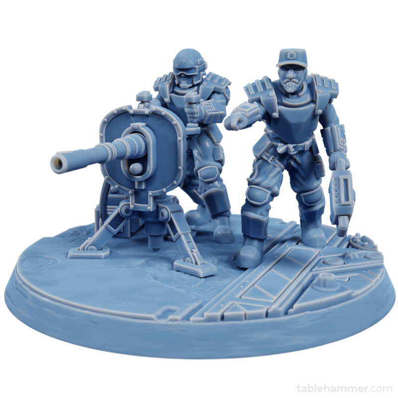 Factory Guard Heavy Cannon - human heavy weapon team (Accell Union)
