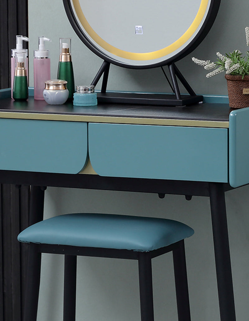 Tulip Dressing Table With LED Mirror And Stool