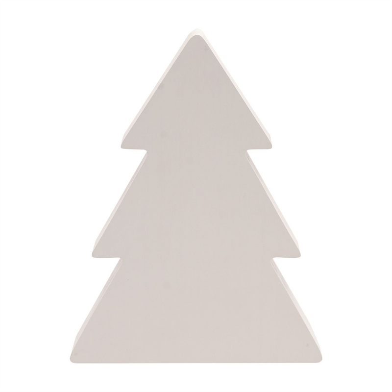 Now Or Never Studios Made to Order Christmas Tree Plaque with White Painted Front