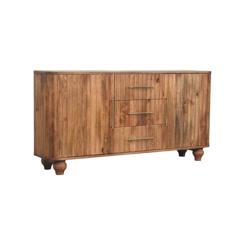 Artisan Furniture Solid Wood Montara Sideboard, 3 Drawers & 2 Doors, Brown