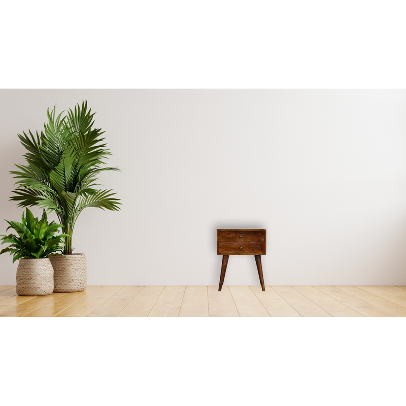Artisan Furniture Solid Wood Chestnut Modern Solid Wood Bedside