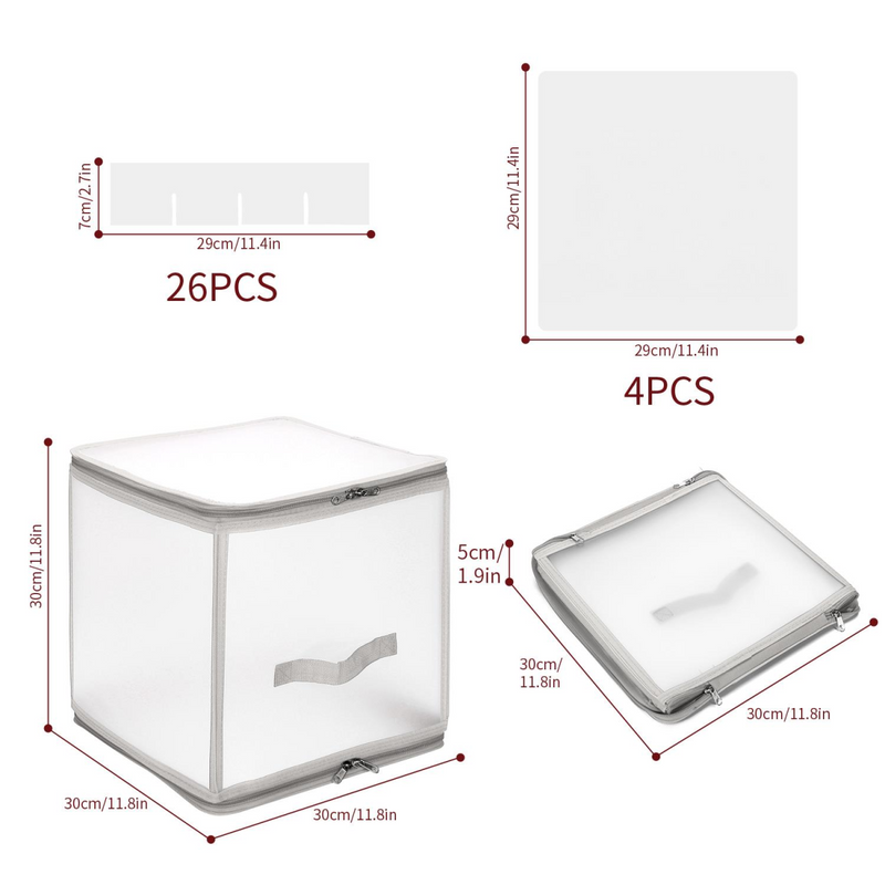 VINSANI GREY XMAS 64 BAUBLE DECORATIONS BOX 0000503
