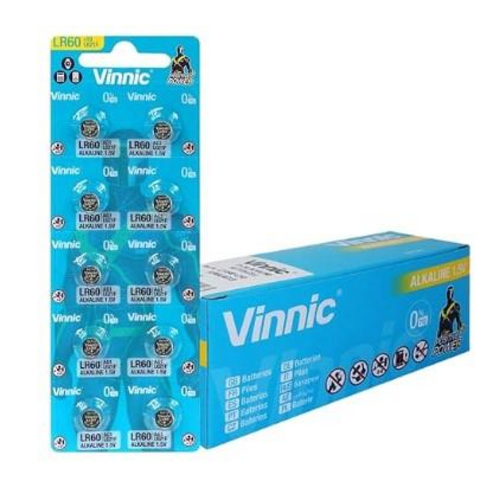 Vinnic L621 AG1 Watch Battery Box of 10 (100 Batteries)
