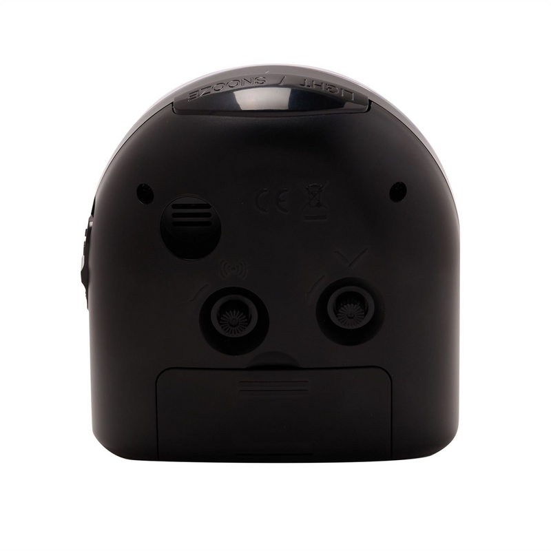 Wm.Widdop Silent Sweep Round Face Blinking Light Alarm Clock  - Black