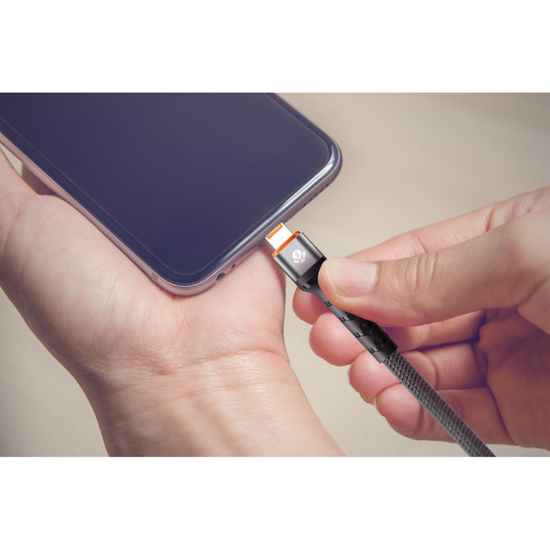 WYEFLOW SuperStrand Braided USB-A to 8-Pin Charging & Data Cable 1m