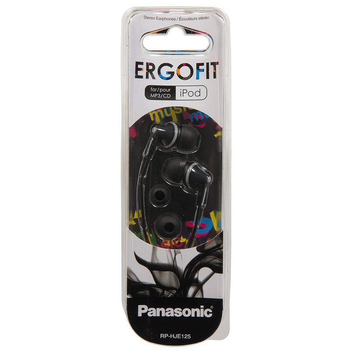 Panasonic Ergofit Earphones RP-HJE125E-B - Black