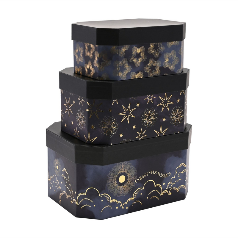 Set of 3 Celestial Stacking Boxes