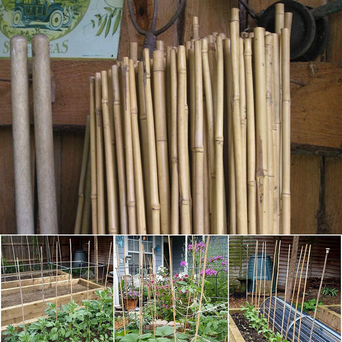 10 x 4FT Bamboo Canes Sticks 120cm
