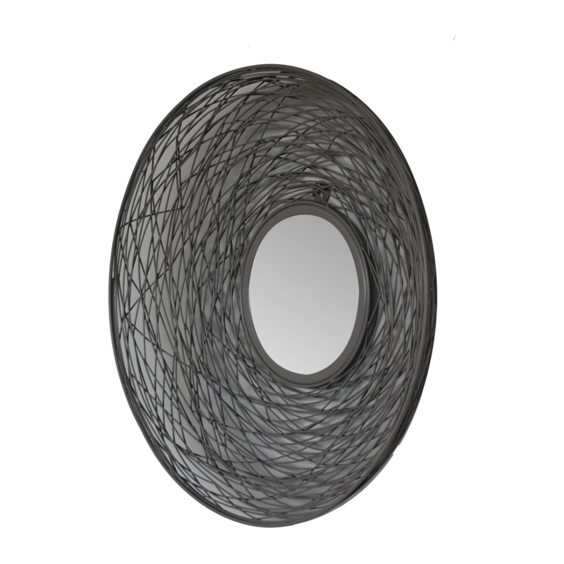 Artisan Furniture Wall Decor - Round Nested Mirror, Grey