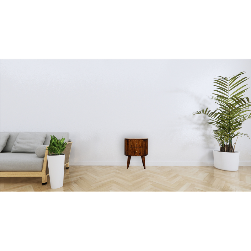 Artisan Furniture Solid Wood Stripe Chestnut Bedside
