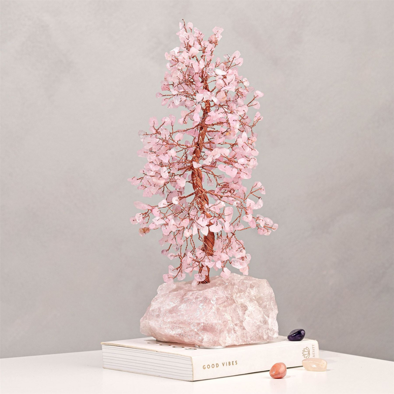 Gemstone Tree Rose Quartz - Love Large